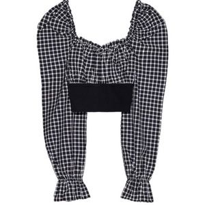 NWT Zara Gingham checkered top